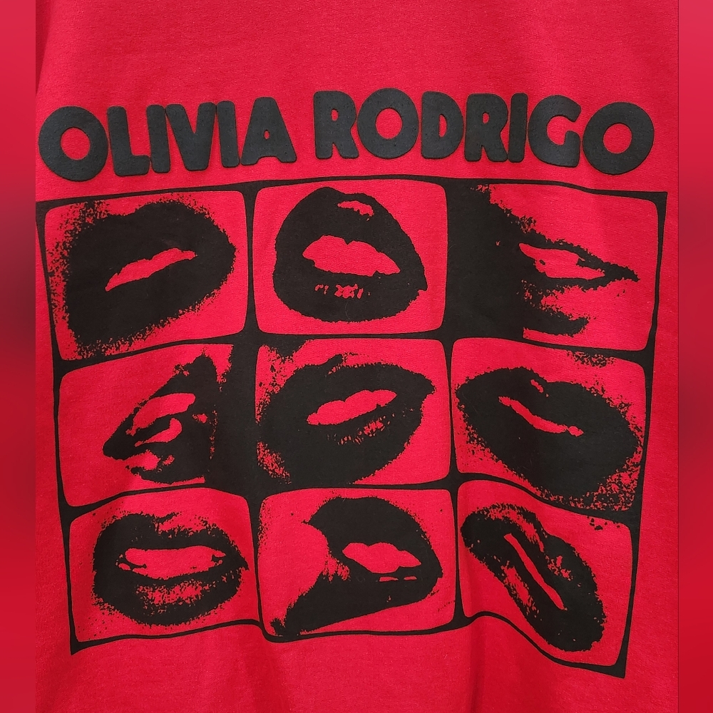 Olivia Rodrigo Guts Tonal Red Sweatshirt - Picture 2 of 6